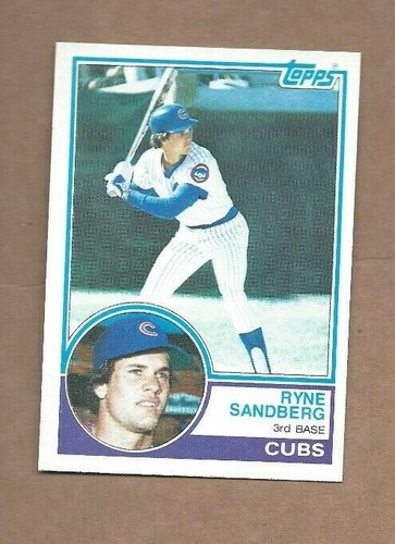 1983 Topps baseball card #83 Ryne Sandberg, Chicago Cubs NMMT