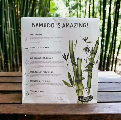 27 Rolls COMFIMAXE 100% Bamboo Toilet Paper 3Ply Toilet Paper Multi Pack of 3x9 - Picture 4 of 8