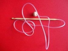 Afghan crochet hook/needle, bamboo, 41" long