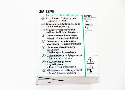 3M ESPE 37200 Ketac Cem Radiopaque Glass Ionomer Luting Cement Introductory Pack
