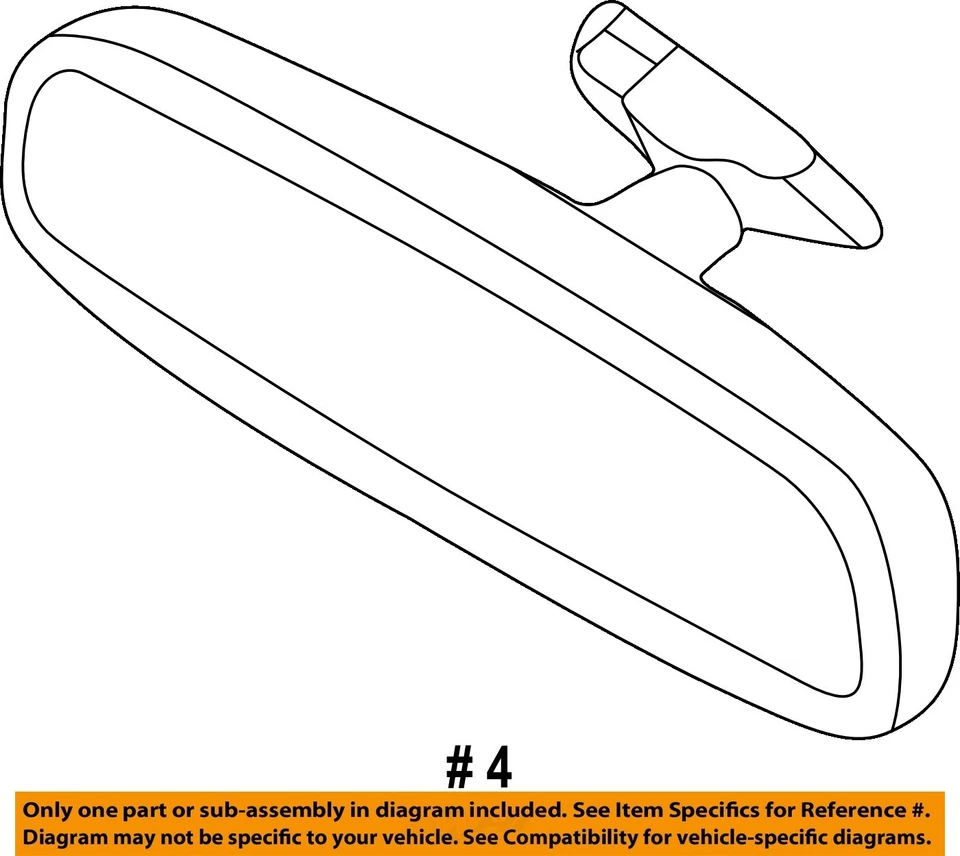 Used Front Center Interior Rear View Mirror fits: 2017 Kia Sedona w/garage door — 第 4/4 张图片