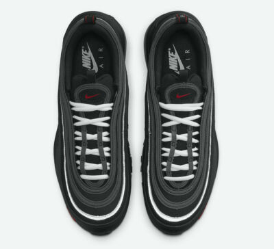 NEW Nike Air Max 97 Size 6.5/WMNS 8 Black/Black-Sport Red-White
