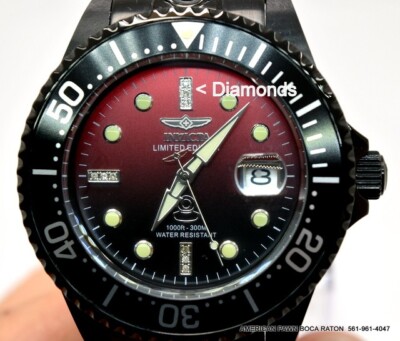 Invicta Pro Diver Men 32921 Automatic Watch Red/Black dial  display picture 2