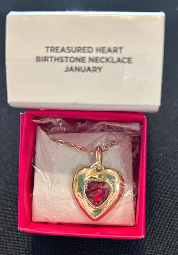 AVON Winter Treasure Heart Birthstone Necklace JANUARY NEW in Box  VINTAGE 2022