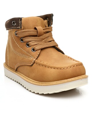 NEW KIDS BEVERLY HILLS POLO CLUB WHEAT TAN CHUKKA LIGHT WEIGHT LACE UP BOOTS