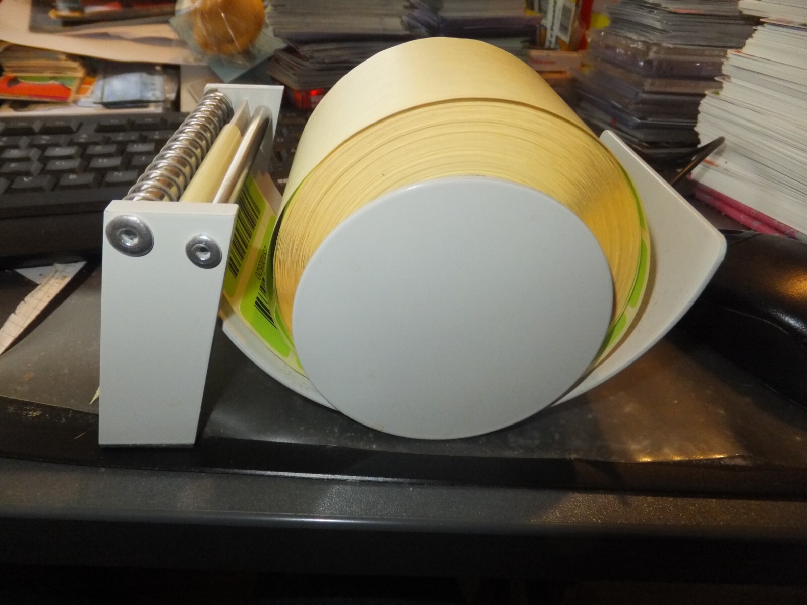 HADE - ETIKETTEN SPENDER ABROLLER aus METALL (TISCHSPENDER) für versch. Breiten