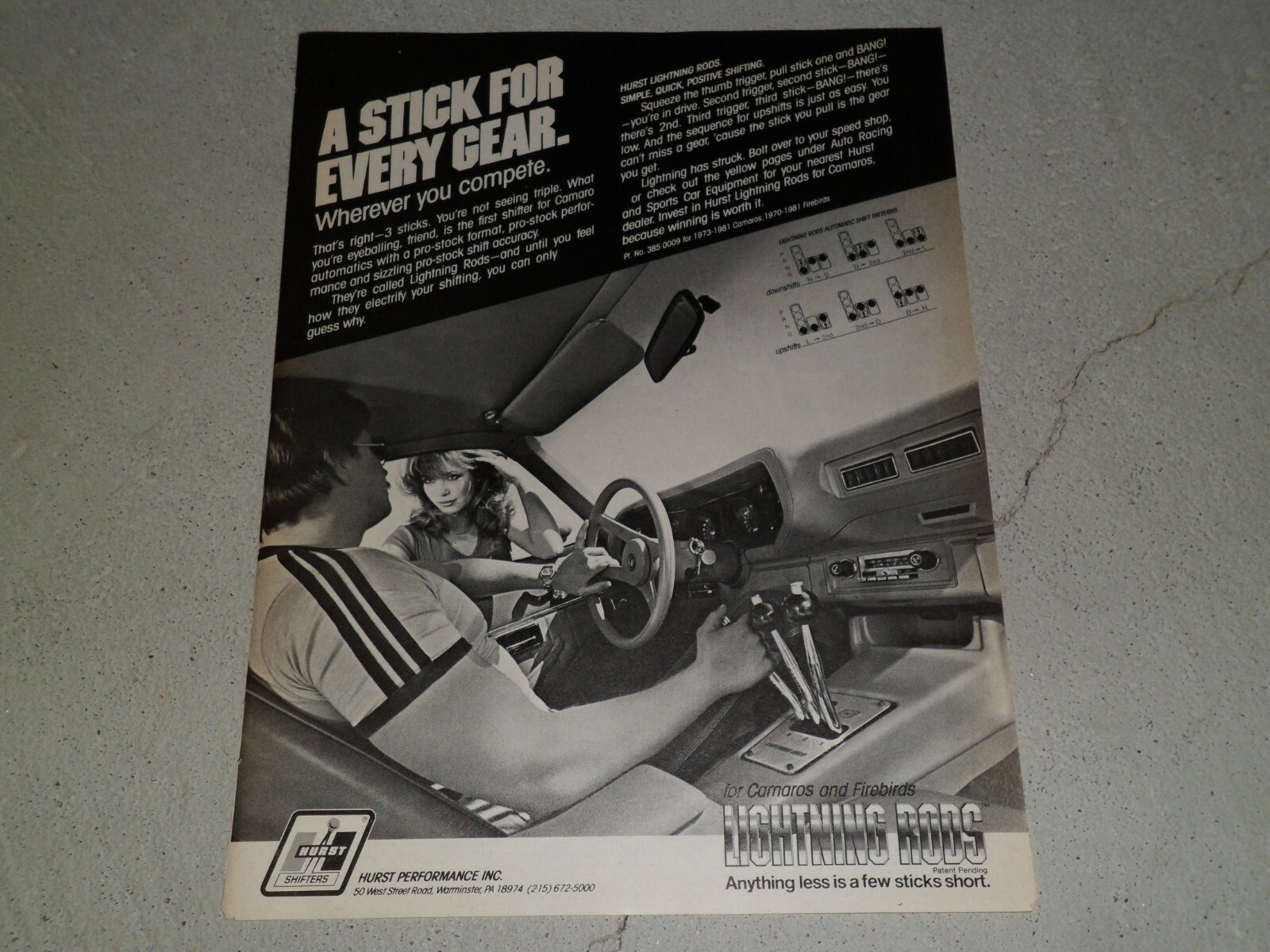 1982 HURST LIGHTNING RODS CAMARO / FIREBIRD AD / ARTICLE | eBay