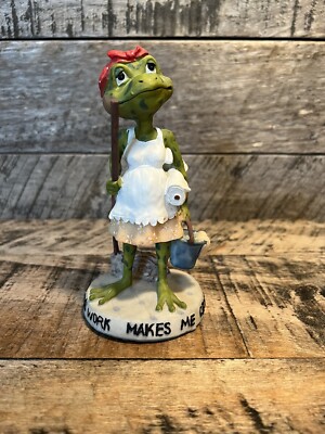 House Work Makes Me Croak Frog Figurine