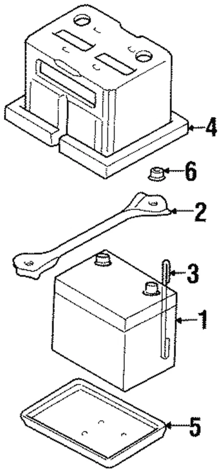Retención de batería genuina Nissan 240SX 24420-35F00 Foto 2 de 2