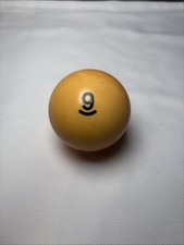 Vintage Bakelite Pool Billiard Ball Striped Yellow Number 9