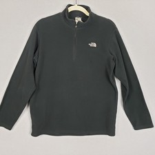 The North Face Boys Size XL Quarter Fleece Zip Sweatshirt Solid Black Casual