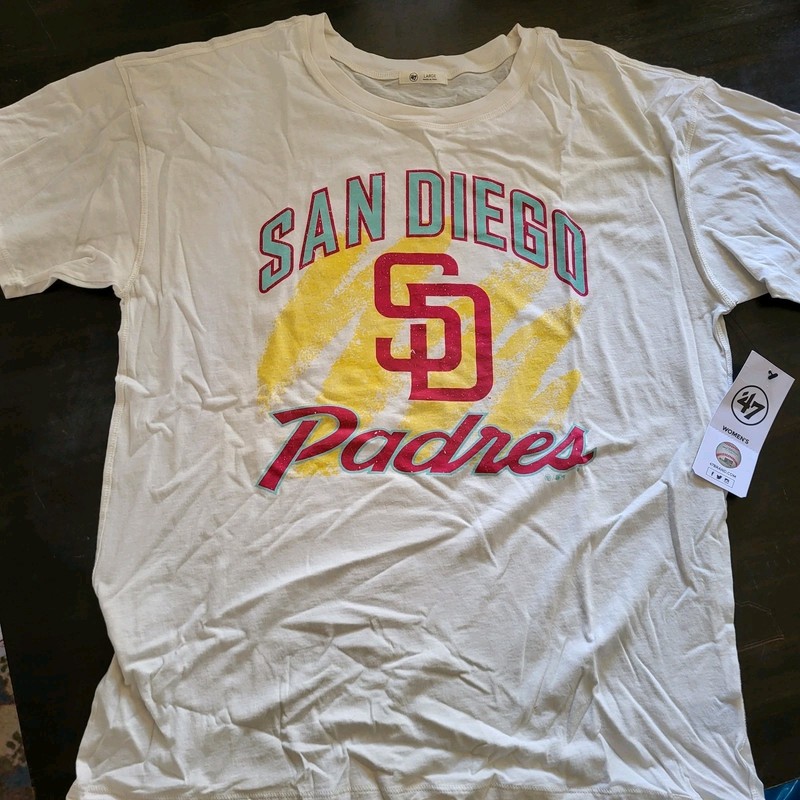 *NEW* MLB San Diego Padres '47 Brand T-shirt Women's Large with Tags