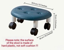 Low Rolling Stool Portable Pulley Wheel Round Stool Pedicure Chair 360 Degree