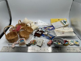 Lote de accesorios mixtos para casa de muñecas miniatura escala 1/12