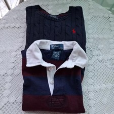 Polo Kids Knit  Rugby T-Shirt Set - Navy, 3-6 Years, Pre-Owned