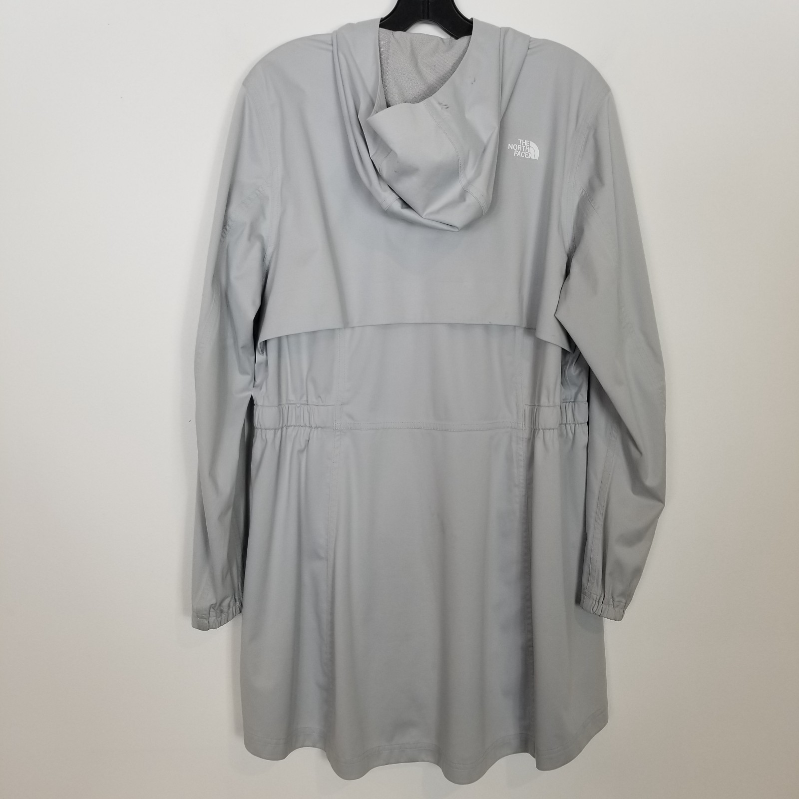 The North Face Women Hooded Lightweight Hooded Jacket Sz L Light Gray Zip Up thumbnail 4