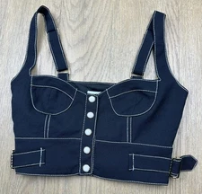 NWT Alice McCall Serafini Top AMT26156 Black US Size 0 MSRP $290