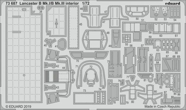 Lancaster B Mk.I/B Mk.Iii Interior For Airfix / 1:72 - Eduard 73687-image