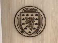 Scotland wooden badge sign