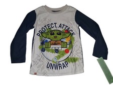 Grogu Star Wars Lego Boys Top Sleepwear Pajama Size 4/5 Christmas Design NEW