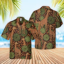 Giraffe Pattern African Hawaiian Shirt