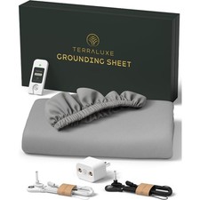 Grounding Sheets Queen, 12 Pure Silver, Organic Cotton, Cool, Soft