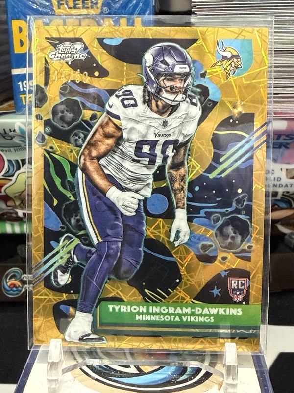 2025 Cosmic Chrome Tyrion Ingram-Dawkins RC Gold Interstellar /50 Vikings 166 TZ