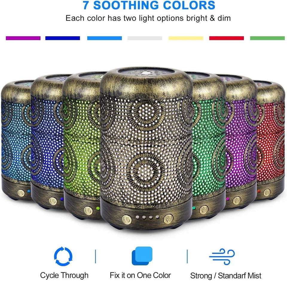 SALKING Aroma Diffuser, 100ml Metall Aromatherapie Raumduft Diffusor ätherische - Bild 3 von 4