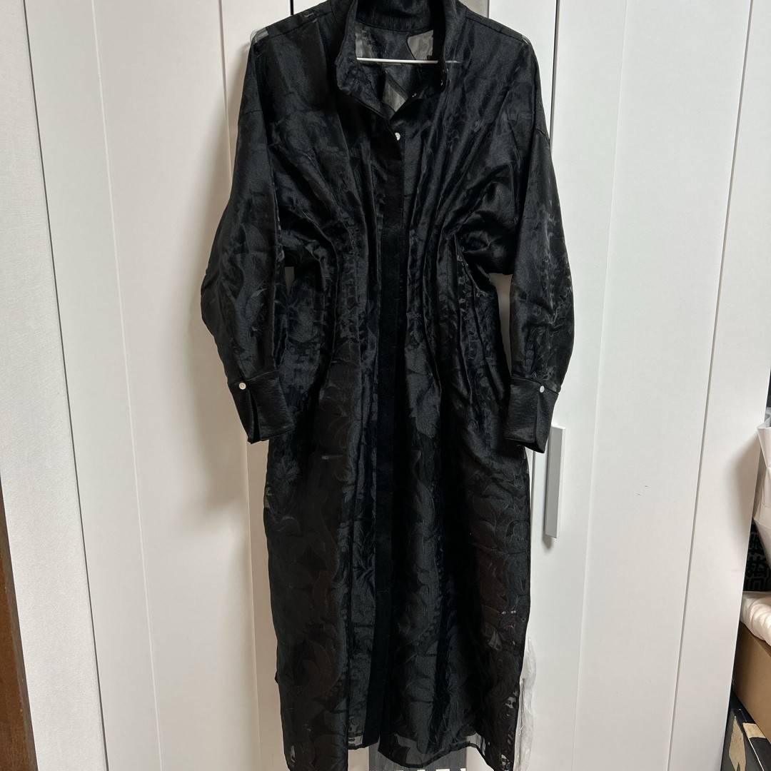 AMERI sheer jacquard tuck dress - image 6