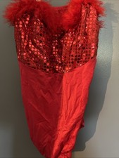 Vintage Costume Gallery Dance Ballet Gymnastics Red Sequin Leotard Medium Adult