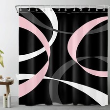 LB Abstract Pink Shower Curtain for 72"W x 72"L Pack of 1 ,