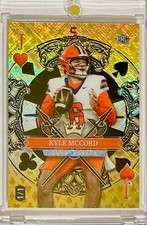 KYLE MCCORD 2024 WILD CARD 5 Card Draw STACKED DECK RC 1/1 Gold Vinyl Shimmer