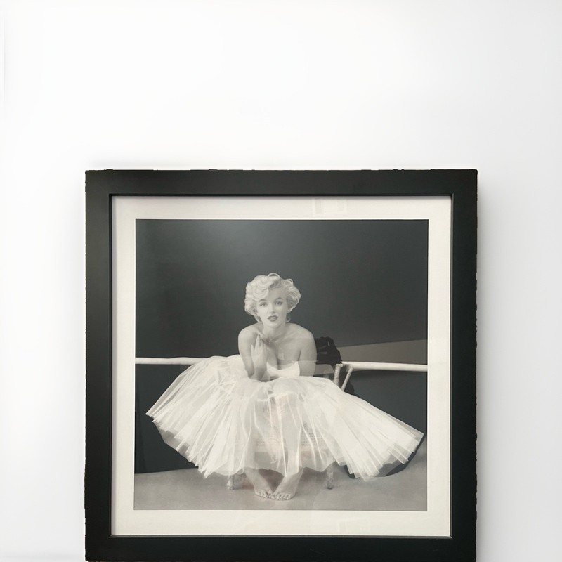 Framed Black & White Portrait Photograph Print Wall Art Marilyn Monroe