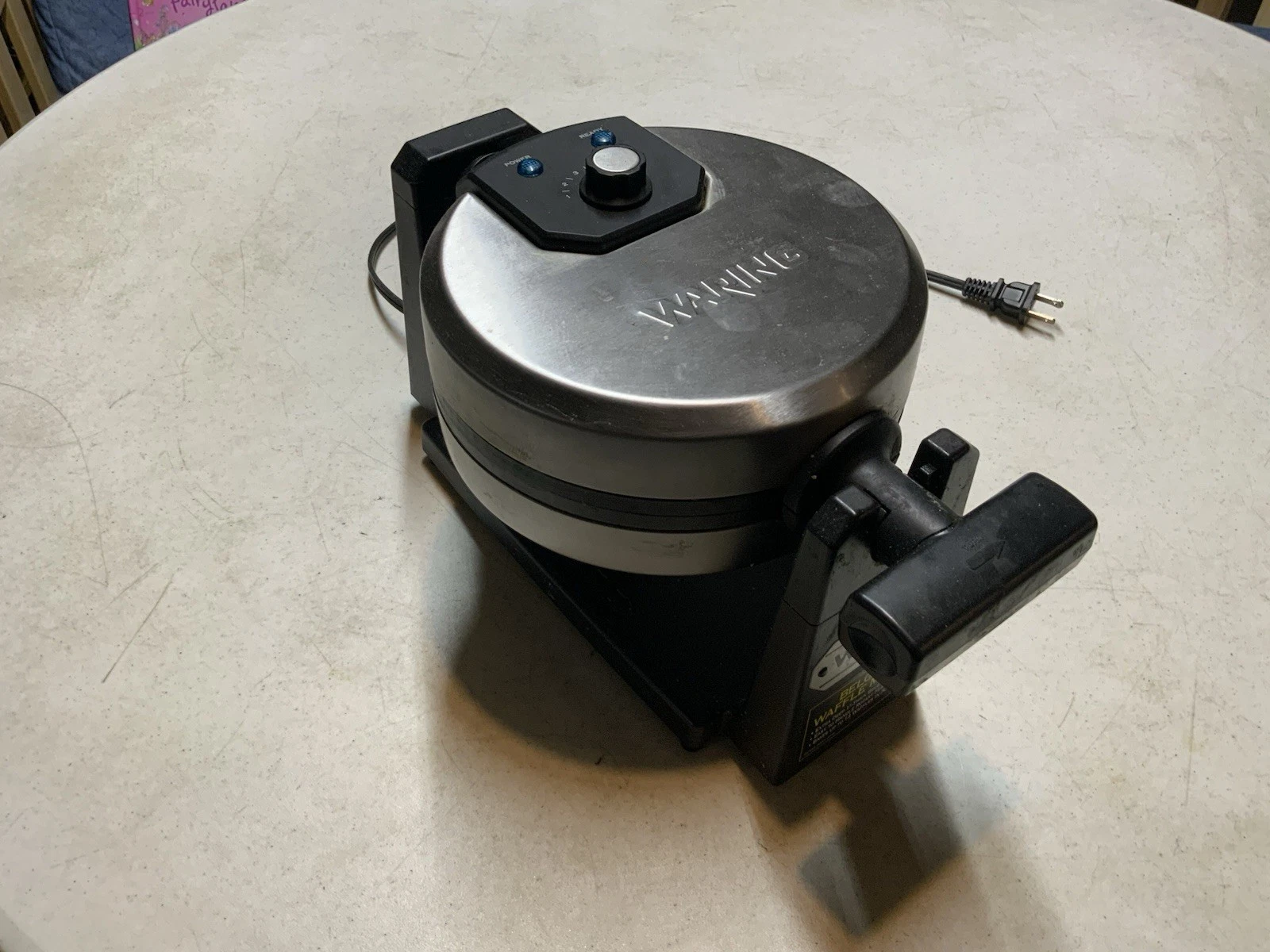Waring Professional Belgian Waffle Maker WMK200 Stainless Steel Rotating TESTED