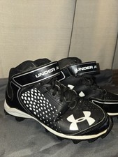 Under Armour Pro Sport Football Cleats Big Boys 3 Youth Black White 1246146-001