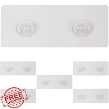 Jovware Shower Caddy Adhesive Strips 6 Pack 2 Hooks Transparent
