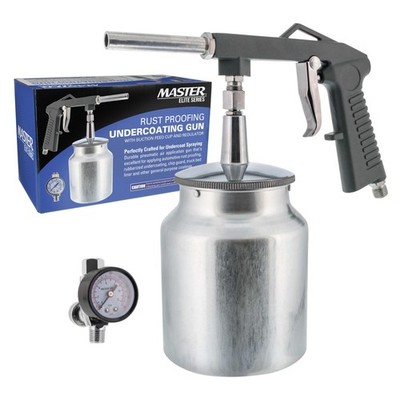 Master Elite Undercoating Spray Gun with Regulator & 25 oz Suction Feed Cup -...