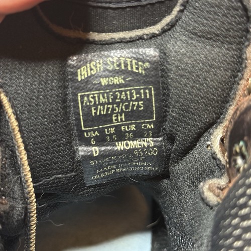RED WING Irish Setter Work Boots Leather ASTMF2413-11 Steel Toe Women’s Size 6 D - Picture 9 of 10