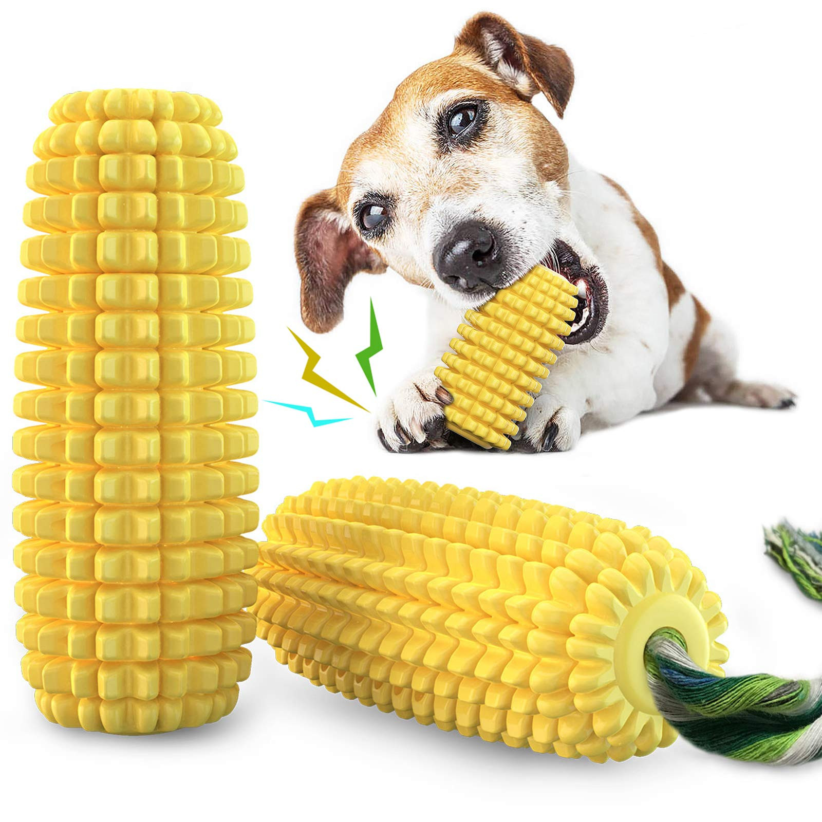Dog Chew Toys for Aggressive Chewers, Indestructible Tough Durable Squeaky In...