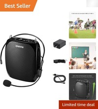 Compact Rechargeable Voice Amplifier with Adjustable Mic for Teachers  Trainers