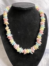 Pastel Color Puka Shell Necklace