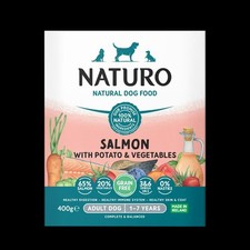 Image of Naturo Salmon & Potato Grain Free Balanced Adult Wet Dog Food *7 x 400g* PACK