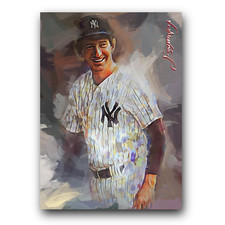 Billy Martin #79 Art Card Limited 36/50 Edward Vela Signed (New York Yankees)