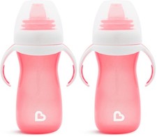 Munchkin Gentle Transition Sippy Cup with Trainer Handles 10oz Pink 2-Pack