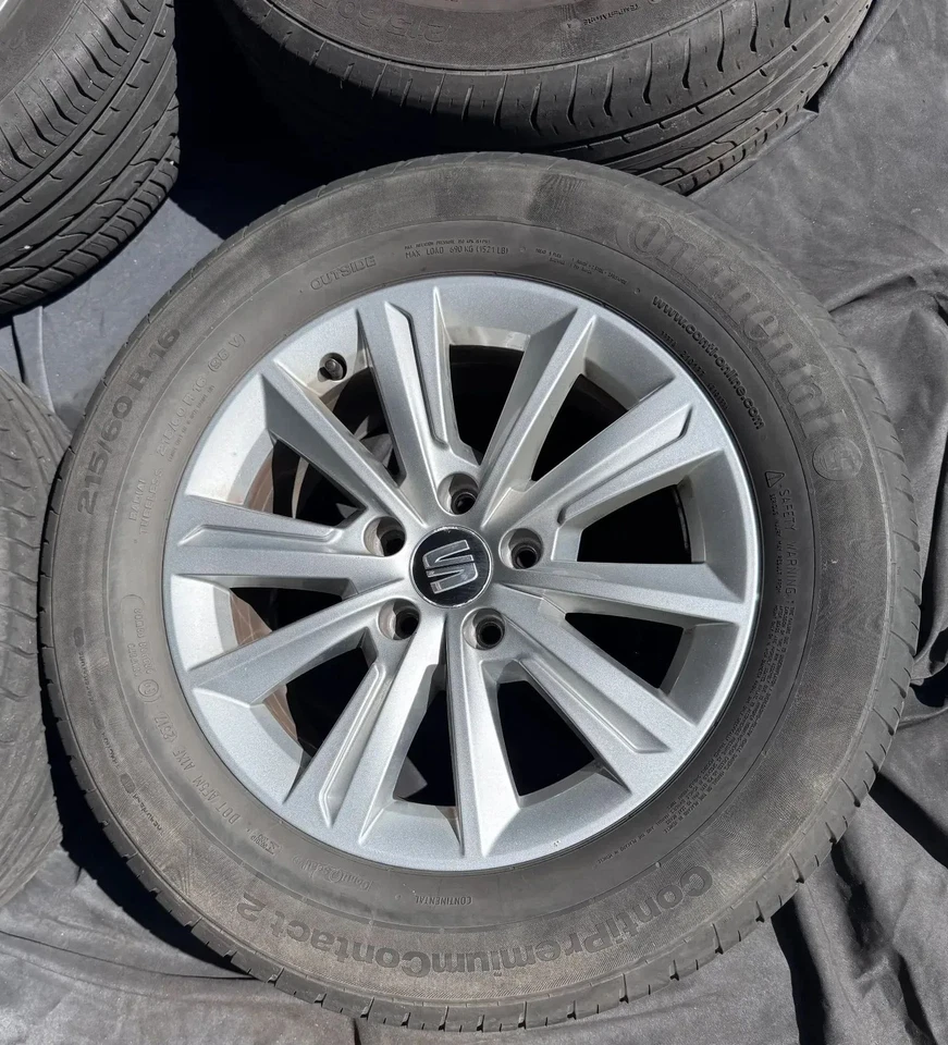 Original 16 Zoll Seat ALHAMBRA VW Sharan 7N Sommerräder 7N5601025F Silber - Bild 2 von 4