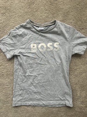 Preowned Kids/Boys BOSS Gray T-shirt - Kids Size 10Y