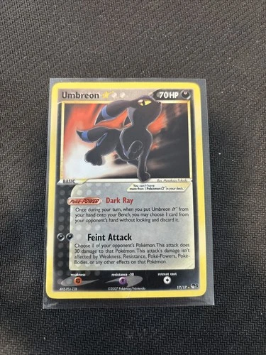 2007 POKEMON POP SERIES 5 #17 UMBREON-GOLD STAR