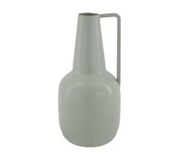 Blumenvase Vase Pflanzenvase Dekovase Aus Metall Grau 9X9X20 Cm Deko Modern