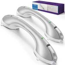 17.5 Inch Suction Grab Bars for Bathtubs & Showers with Indicator 2 Pack- Hea...