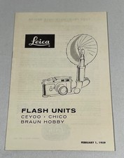 Leica Flash Units February 1, 1959 Catalog